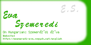 eva szemeredi business card